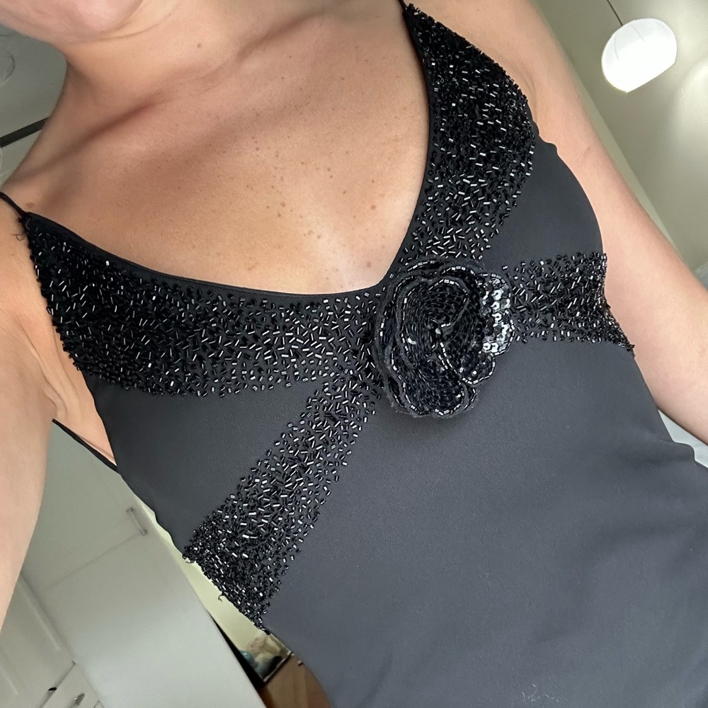Y2K midi dress with beaded details
